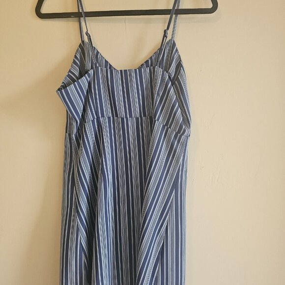 Lulus Walk the Walk Blue/white striped tank dress-Sz M-nautical - Picture 2 of 4